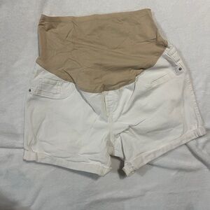 Old Navy Maternity Shorts - White and Tan (14)